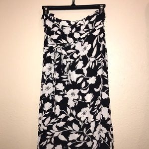 Tie waist wrap maxi skirt